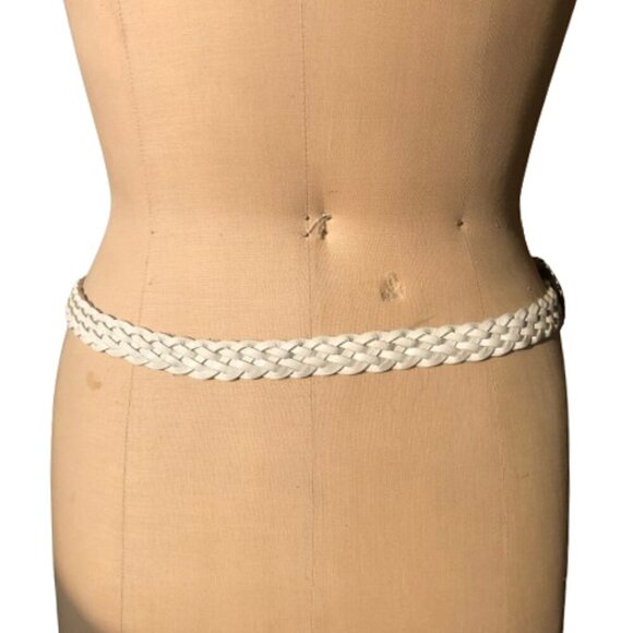 Guess made in Italy woven Boho silver color metal concho leather belt - Picture 6 of 12